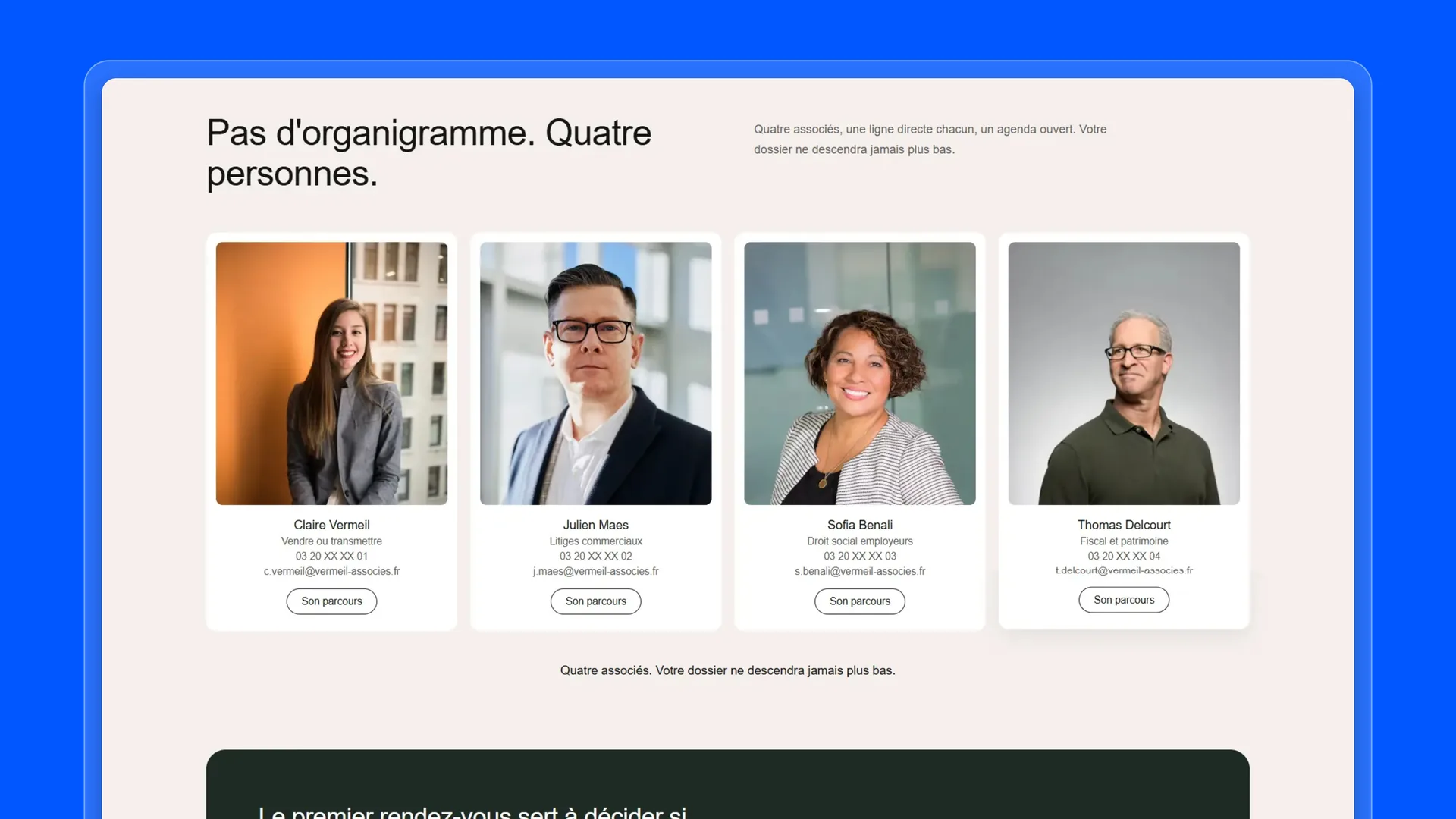 Vermeil & Associés, cabinet d'avocats d'affaires (démo)